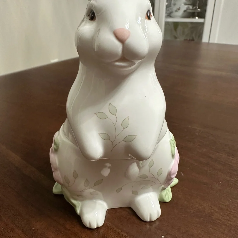 🧡Lenox Butterfly Meadow Porcelain Bunny Sugar Jar🧡 - Picture 3 of 8